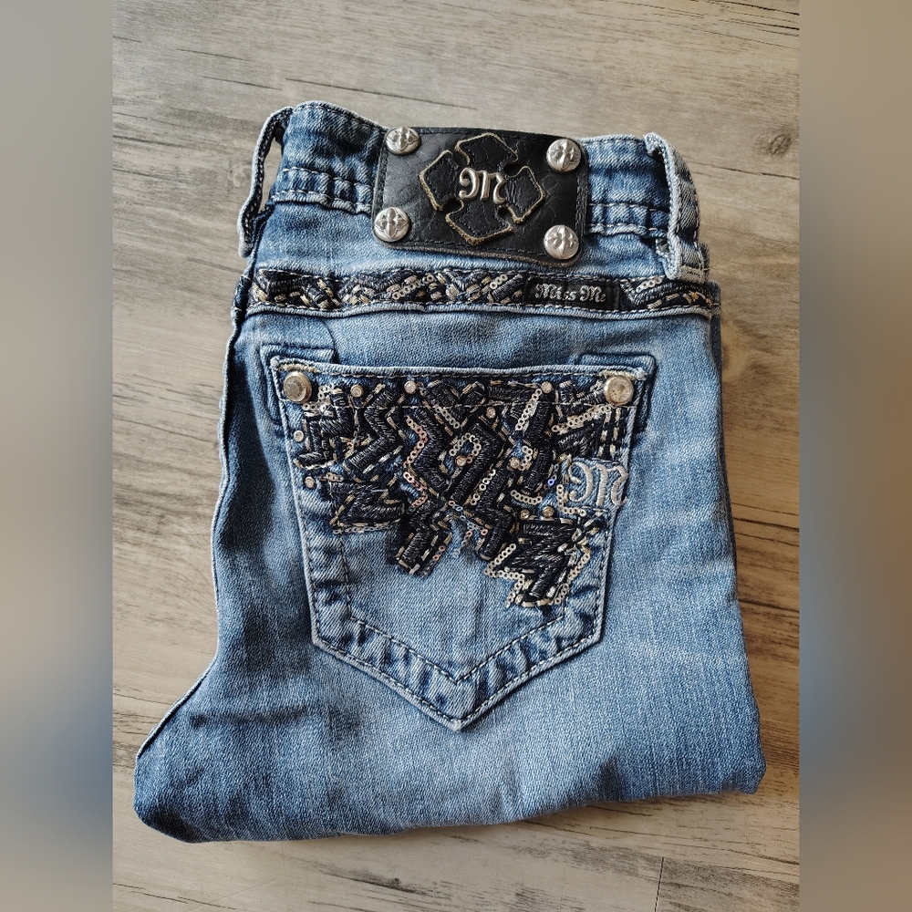 Signature Denim Jeans with Embellished Pockets